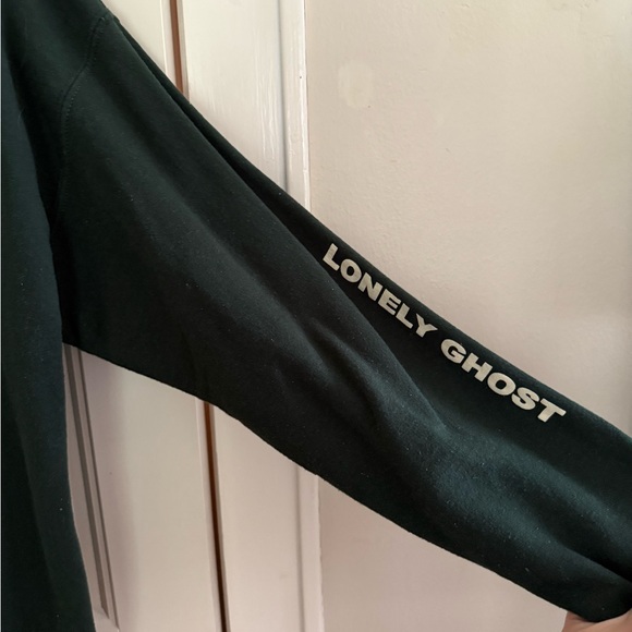 Lonely Ghost Dark Green Graphic Hoodie - Picture 6 of 6